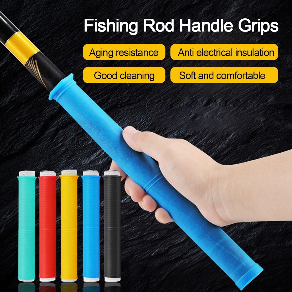 Fishing Rod Case - ปลอกหุ้มด้ามคันเบ็ดซิลิโคนกันลื่น ใช้ได้กับคันเบ็ดทุกประเภท ปลอกป้องกันแบบเปลี่ยนได้อเนกประสงค์
